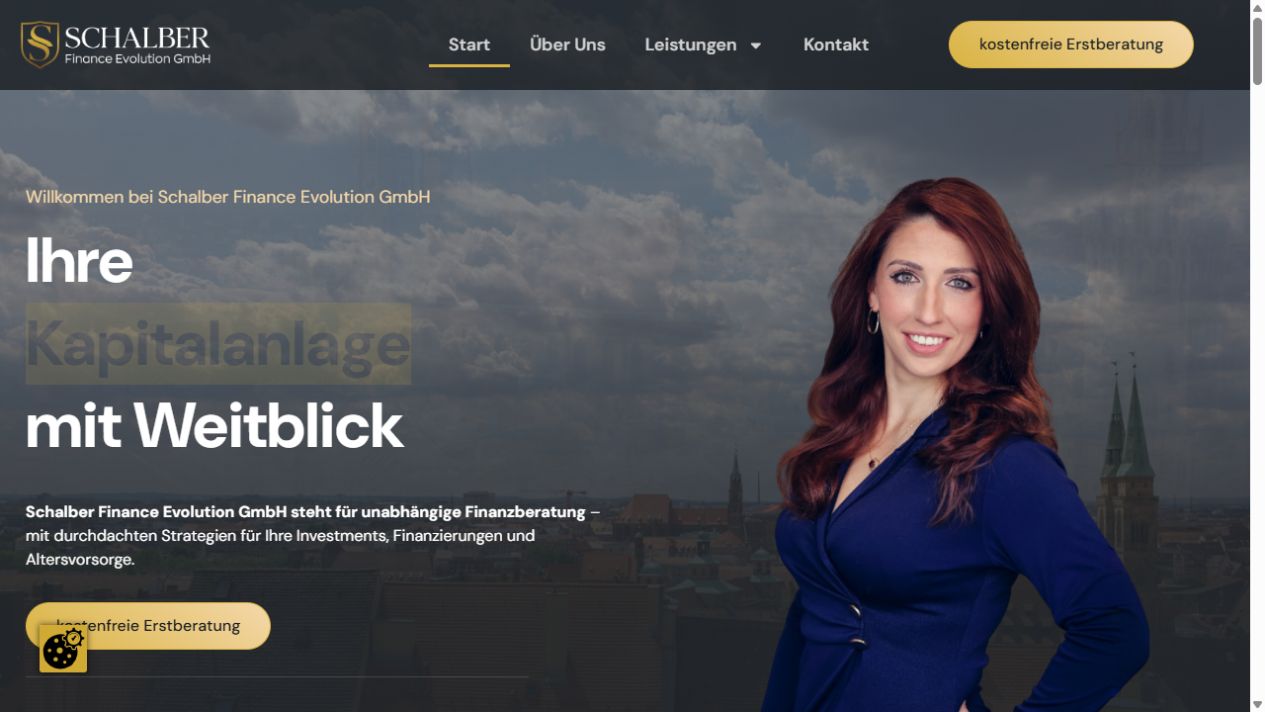 Screenshot der von Matchpoint erstellten Website Schalber Finance Evolution